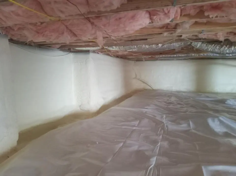 Crawl space encapsulation with closed-cell spray foam for Spray Foam Roofing Repair in Lunenburg
